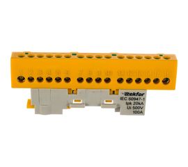 Шина Tekfor нулевая изолированная KSN-6-6x9-16 PE 06-07-006 