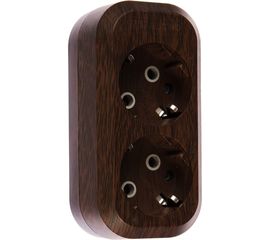 Розеточная колодка, 2 гнезда, бук TDM SQ1806-0060 