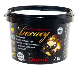 Затирочная смесь LITOKOL LITOCHROM 1-6 LUXURY C.00 белая 2 кг bucket 354100003 