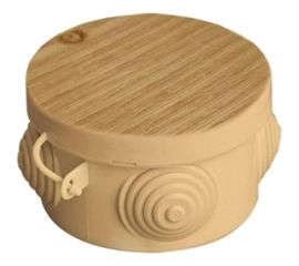 Распаячная коробка TDM ОП D85х40мм, крышка, сосна, IP54, 4входа индивидуальный штрихкод SQ1401-0702 