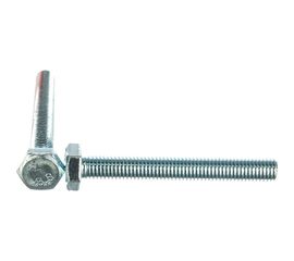 Болт Tech-Krep DIN933 с шестигранной головкой, оцинкованный М10х80 2 шт - пакет 126523 