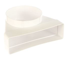 Соединитель угловой плоского воздуховода с фланцевым воздухораспределителем 60х204/D125 ERA 620СК12,5ФП 