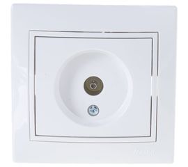 Телевизионная розетка LEZARD MIRA оконечная белый с белой вставкой 701-0202-130 