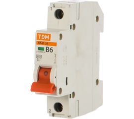 Автоматический выключатель ВА47-29 (1Р; 6 А; 4.5 кА; В) TDM SQ0206-0006 