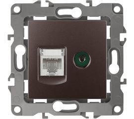 Комбинированная розетка ЭРА 12-3110-13 RJ45 TV, IP20, 12, бронза Б0027448 