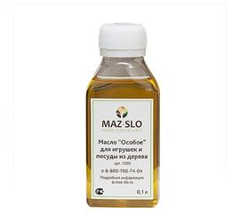 Масло для игрушек и посуды из дерева MAZ-SLO Особое бесцветное 100 мл 8064165 