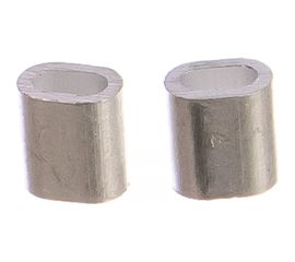 Прижимной зажим-наконечник для троса 2мм DIN9093 2шт - ярлык Tech-Krep 105820 