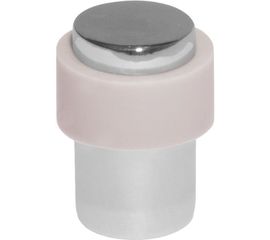Дверной упор DOORLOCK DL DS004 SN матовый никель, 23/29мм, высота 40мм, серая резина 74231 