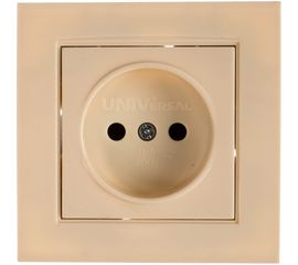 Розетка без заземления, слоновая кость UNIVersal Бриллиант 7948806 