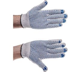 Перчатки Gigant, х/б, ПВХ-покрытие точка,10 класс, 4 нити GGT-01 