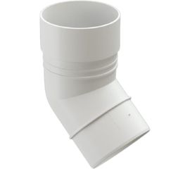 Колено Docke STANDARD 80 мм х 45 градусов, белый PVTL-1107 
