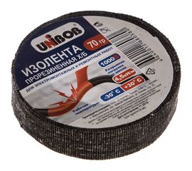 Прорезиненная изолента UNIBOB х/б, 70 г, черная 47411 