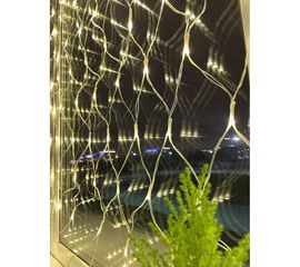 Гирлянда LED ЭРА ENOS01B сеть 1,2м х 1,5м, теплый свет, 24V, IP44 Б0041909 