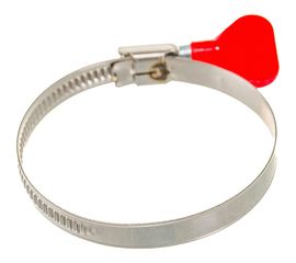 Обжимной хомут из нержавеющей стали Tech-Krep 40х60 с бабочкой 1шт - ярлык 112850 