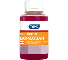 Универсальная паста колер Текс № 18 бордовая 0,1 л 19054 