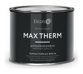 Термостойкая эмаль Elcon Max Therm серебристая 700 градусов 0,4 кг 00-00004061 