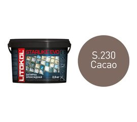Эпоксидный состав для укладки и затирки мозаики и керамической плитки LITOKOL STARLIKE EVO S.230 CACAO 2.5 кг 485280003 