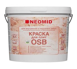 Краска для плит OSB Neomid 14 кг для внутренних и наружных работ Н-КраскаOSB-14 