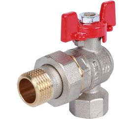 Шаровой кран угловой с американкой ROMMER 1/2"", ВН/НР, RBV-0006-0610215, RG008UB5BNBF2A 