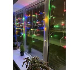 Гирлянда ЭРА ENOB2M LED, Бахрома, 2м*1м, мультиколор, 24V, IP44 Б0041906 