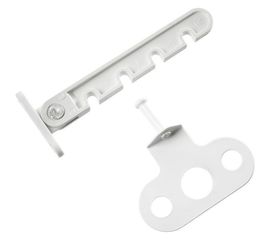 Ограничитель на окно Агат пластик, 4 позиции, с саморезами с буром, белый 5005.07 