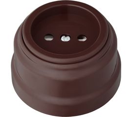 Розетка Bylectrica РА16-0201 1-местная б.з 16А ОУ, серия РЕТРО, шоколад 