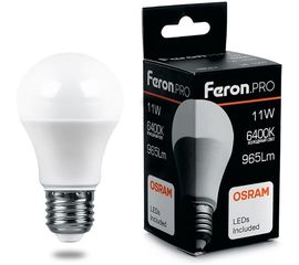 Светодиодная лампа FERON PRO LB-1011 шар E27 11W 6400K OSRAM LED 38031 