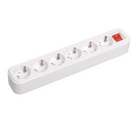 Переносная разборная розетка с выключателем IEK К06В, 6 мест, CLASSIC KYP11-16-06-00-ZK 