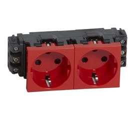 Розетка Legrand Mosaic 4М немецкий стдандарт с ключом 77622 