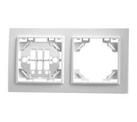 Двухместная горизонтальная рамка STEKKER серия Эрна, белая PFR00-9002-01 39055 