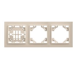 Рамка STEKKER трехместная горизонтальная, серия Эрна, слоновая кость, PFR00-9003-02 39242 