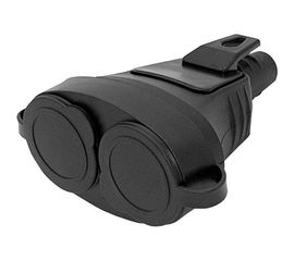 Переносная разборная розетка SVET РА 16-004 УХЛ3 IP44, каучук, двойная SV0302-0004 