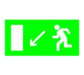 Знак Направление к эвакуационному выходу налево вниз TDM 350х124мм для ССА SQ0817-0062 