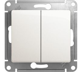 2-клавишный механизм выключателя Schneider Electric скрытой проводки Glossa 10А IP20 5 10AX перламутр GSL000651 