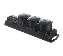 Штепсельная розетка Bylectrica 3-местная с заз.конт. переносная каучук IP44, Р16-381 