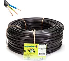 Кабель ЭлПроКабель твердый плоский негорючий ВВГп-нг 3х1,5 ГОСТ 100М 4630017849369 