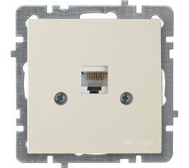 Компьютерная розетка Nilson 1-местн. СУ RJ45 CAT5 , TOURAN-ALEGRA-THOR, кремовый 24120444 