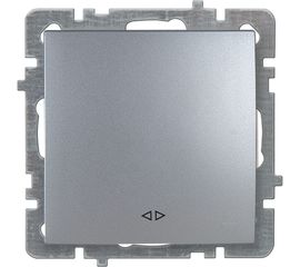 Механизм выключателя NILSON 1СП крестообразный серебро Touran/Alegra metallic 24130410 