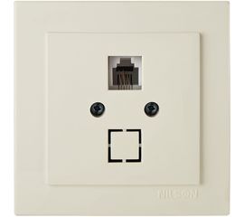 Телефонная розетка NILSON 1СП RJ11 крем Touran naturel 24121040 