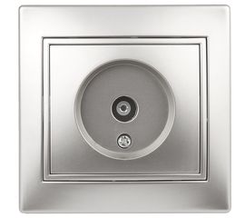 Розетка TV Intro 130103 одиночная, IP20, СУ, Plano, алюминий 2 Б0030078 