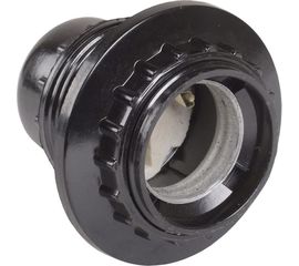 Карболитовый патрон с кольцом IEK, Пкб27-04-К11 Е27, черный, индивидуальный пакет EPK11-04-02-K01 