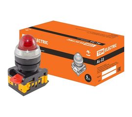 Сигнальная лампа TDM AL-22 d22мм, красный неон/230В, цилиндр SQ0702-0008 