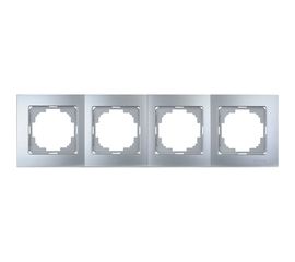 Рамка NILSON четырехместная серебро Touran metallic 24130094 