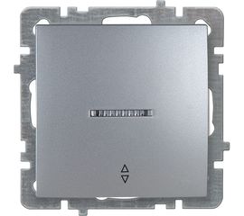 Механизм выключателя NILSON 1СП проходной с подсветкой серебро Touran/Alegra metallic 24130408 