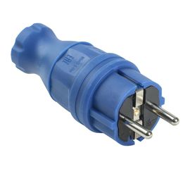 Прямая вилка IEK ВБп3-1-0м ОМЕГА IP44 синяя PKR01-016-2-K07 