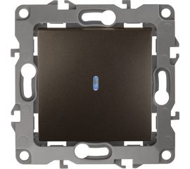 Выключатель с подсветкой ЭРА 12-1102-13 10АХ-250В, IP20, бронза Б0019281 