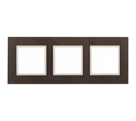 Рамка ЭРА 14-5103-31 на 3 поста, стекло, Elegance, мокко+слоновая кость Б0034521 