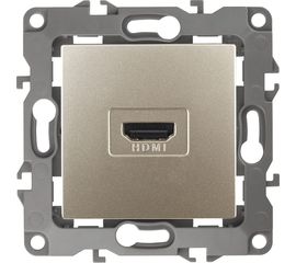 Розетка ЭРА 12-3114-04 HDMI, IP20, 12, шампань Б0027484 