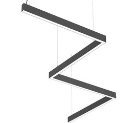 Светильник DIODEX Led Матик Зигзаг 40Вт 3000К, Опал, Черный 4603789761177 