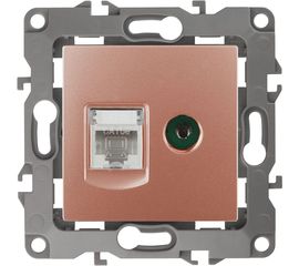 Комбинированная розетка ЭРА 12-3110-14 RJ45 TV, IP20, 12, медь Б0027449 